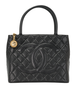 CC Medallion Tote, Caviar, Black, 8298077 (2003/04), 2*